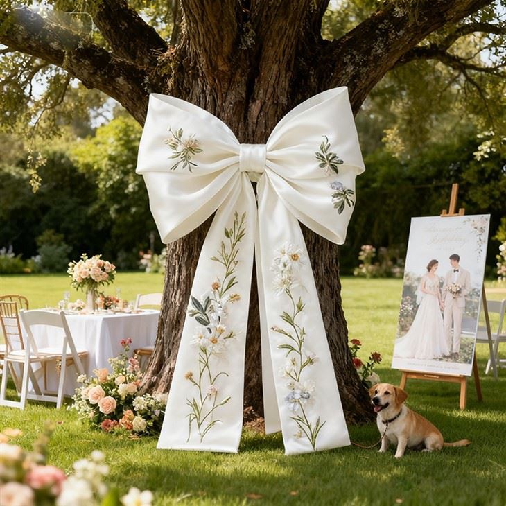 Gigantische stoffen strik